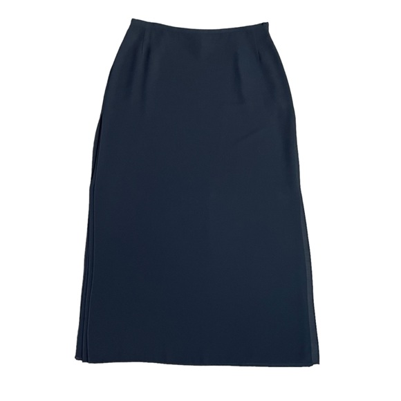 JS Collections Maxi Skirt Women 16 Black Formal Layered Chiffon Double Side Slit - Picture 5 of 16